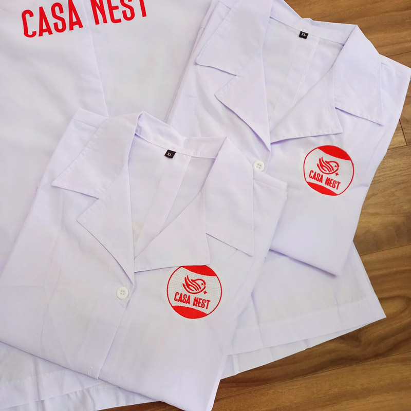 Đồng phục blouse phòng sạch cho công nhân chế biến thực phẩm Yến Sào Casa Nest