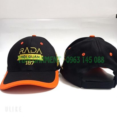 May nón đồng phục giá rẻ TPHCM có thêu logo cho RADA Hội Quán 197