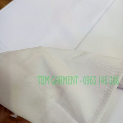 [Có sẵn] Mẫu áo blouse trắng dược sĩ tay ngắn Cotton Hàn cao cấp