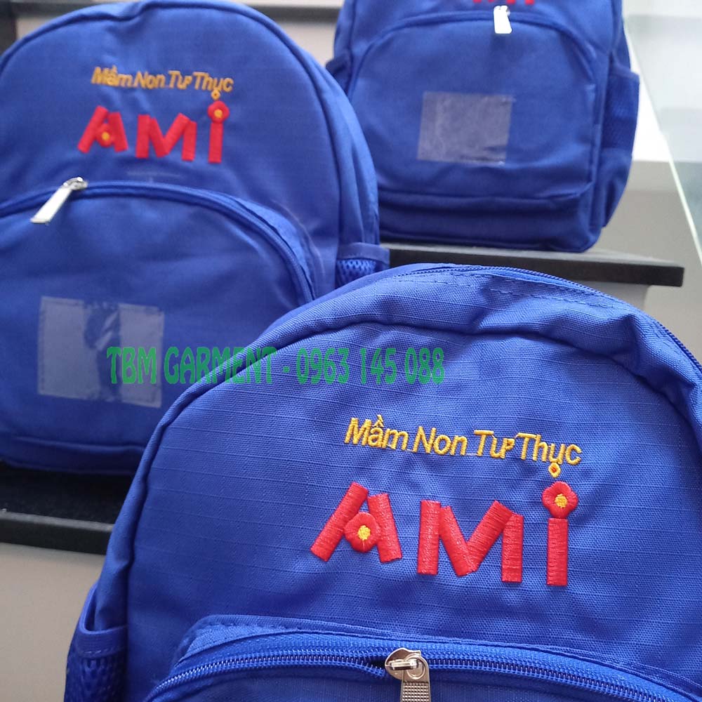 May balo đồng phục mầm non giá rẻ TPHCM quận Bình Tân cho trường MN AMI
