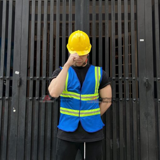 Áo gile bảo hộ phản quang xanh dương